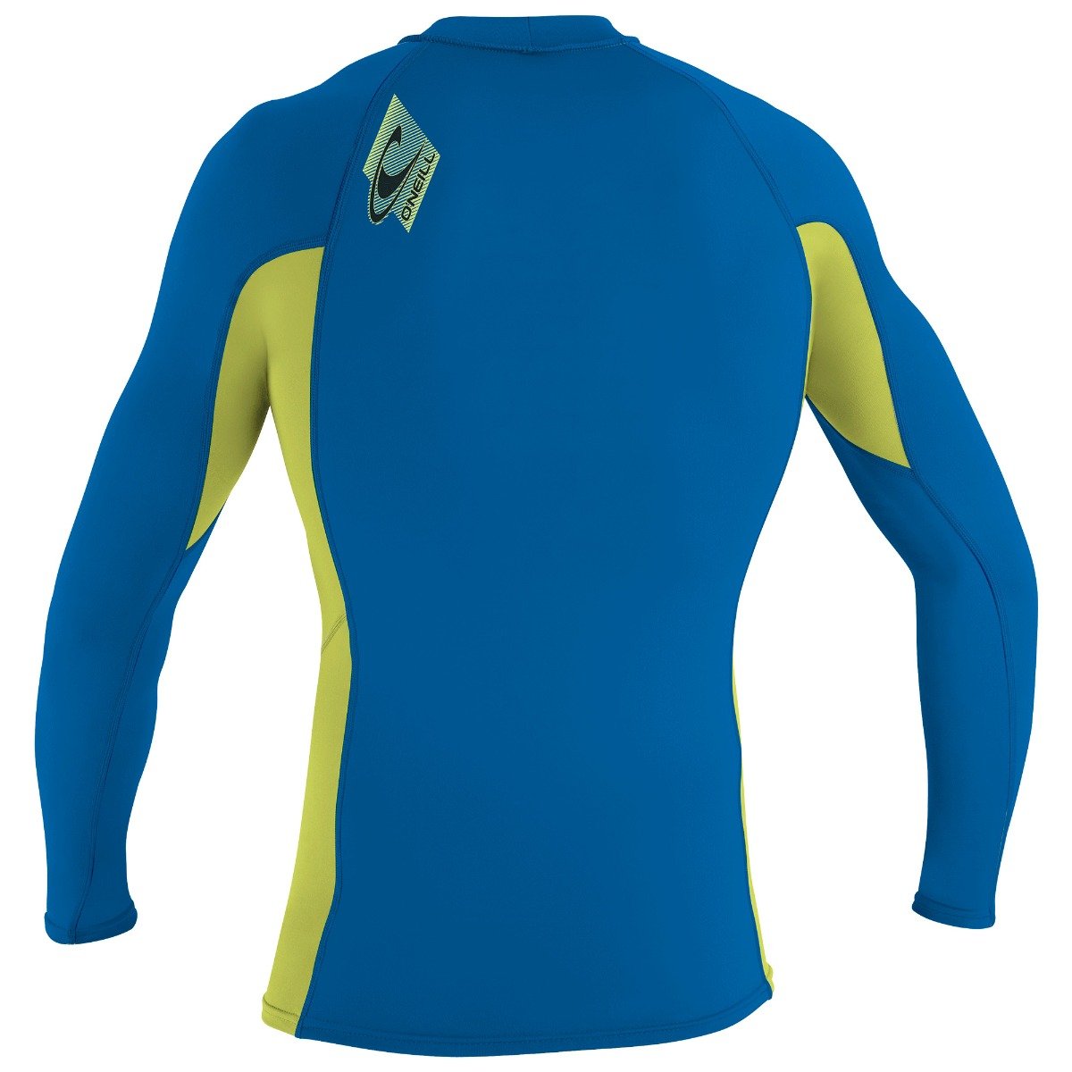 O'Neill Premium Skins Boys Long Sleeve Rash Guard - Ocean/ Electric Lime