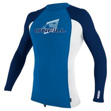 O'Neill Premium Skins Youth Long Sleeve Rash Guard - Ocean / White / Navy