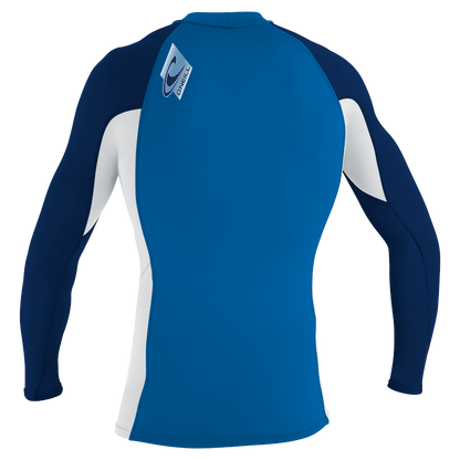 O'Neill Premium Skins Youth Long Sleeve Rash Guard - Ocean / White / Navy