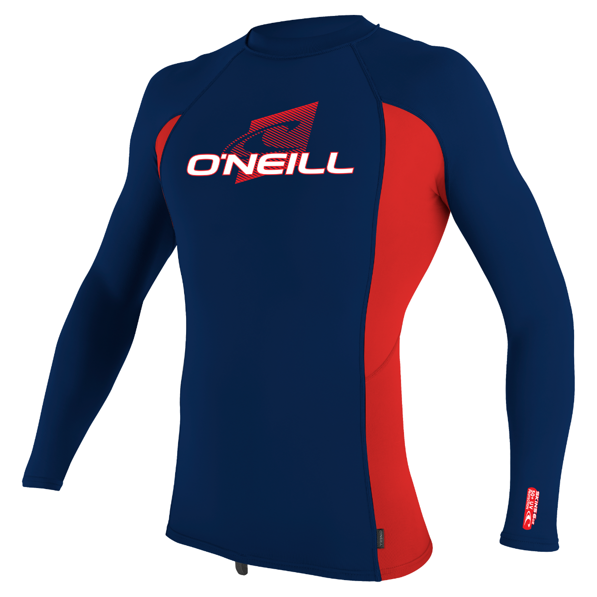 O'Neill Premium Skins Youth Long Sleeve Rash Guard - Navy / Red