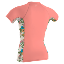 O'Neill Premium Skins Girls Short Sleeve Rash Guard - Desert Flower / Carafloral