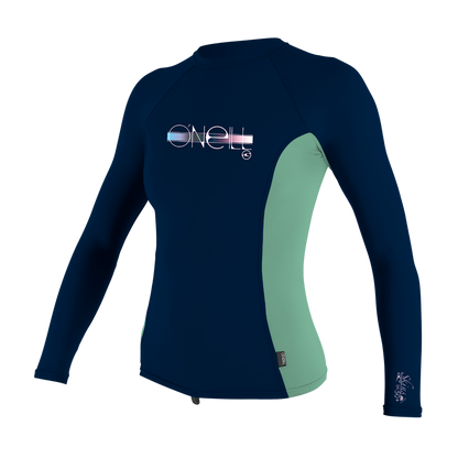 O'Neill Premium Skins Girls Long Sleeve Rash Guard  - Abyss - Front