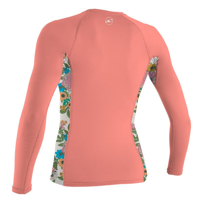 O'Neill Girls Premium Skins L/S Rash Guard - Desert Flower / Carafloral
