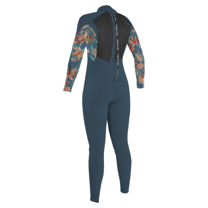 O'Neill Women's Epic 3/2mm Back Zip Summer Wetsuit 2025 - Copenblu/Painted Tropics