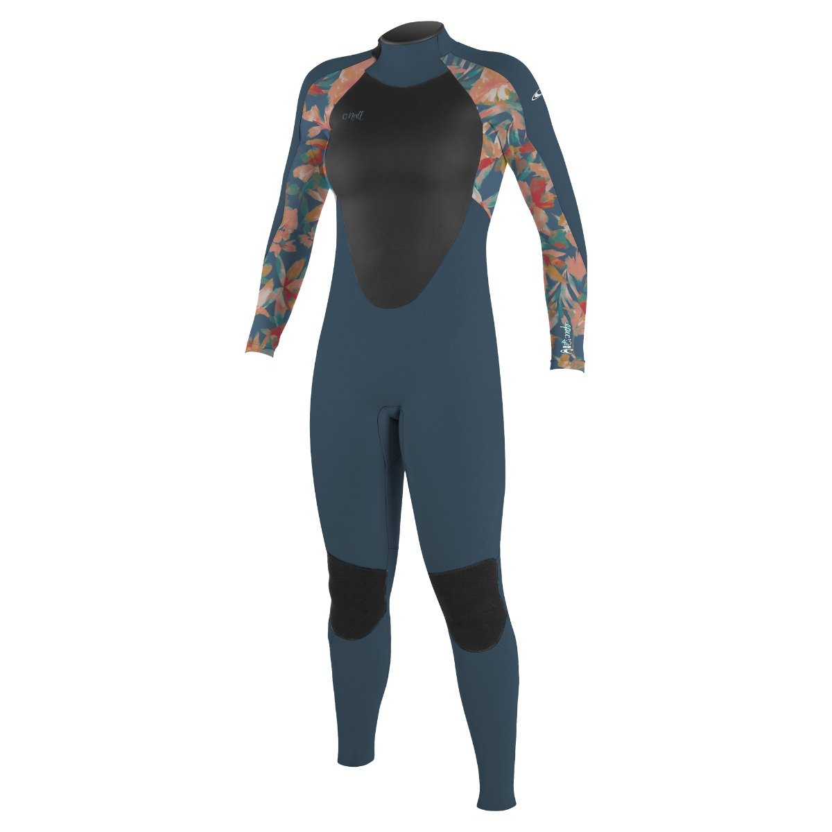 O'Neill Womens Epic 4/3mm Back Zip Wetsuit in Copenblu/Painted Tropics