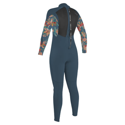 O'Neill Women's Epic 4/3mm Back Zip Wetsuit 2025 - Copenblu/Painted Tropics