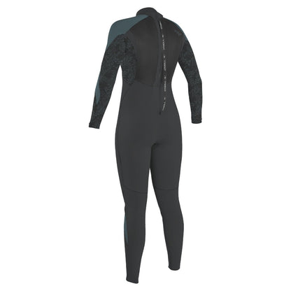 O'Neill Womens Epic 4/3mm Back Zip Wetsuit 2026 - Tempered Steel / Shaded Island Sky / Shade