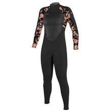 O'Neill Epic 3/2mm Girls Back Zip Summer Wetsuit - Black/Flo
