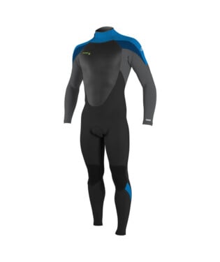 O'Neill Youth Epic 3/2mm Back Zip Wetsuit in Black / Graphite / Baliblu / Deepsea