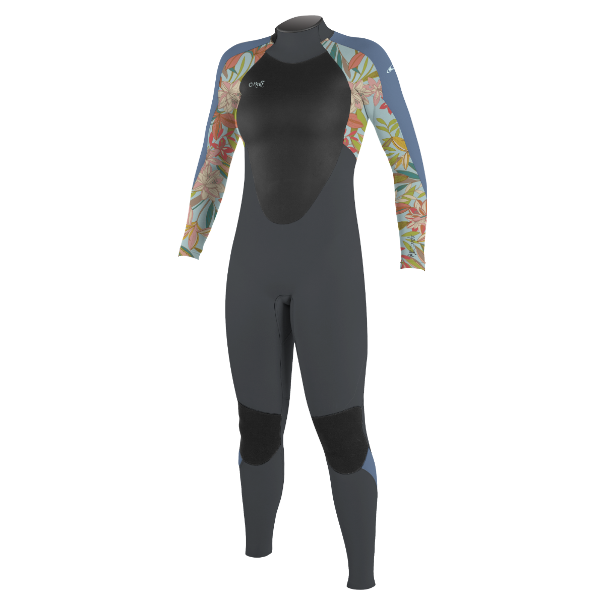 O'Neill Epic 3/2mm Girls Back Zip Summer Wetsuit - Graphite/Dahlia/Infinity