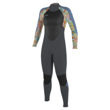 O'Neill Epic 3/2mm Girls Back Zip Summer Wetsuit - Graphite/Dahlia/Infinity
