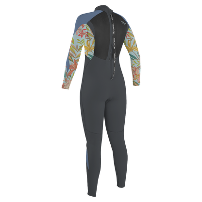 O'Neill Epic 3/2mm Girls Back Zip Summer Wetsuit - Graphite/Dahlia/Infinity