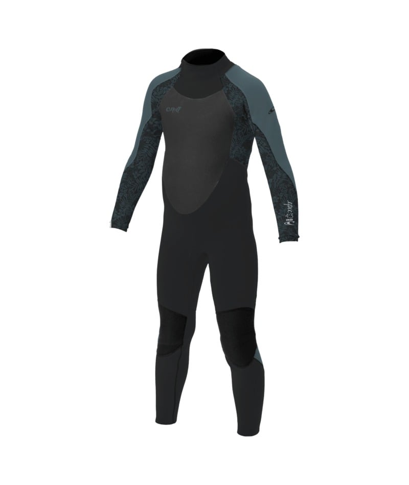 O'Neill Girls Epic 4/3mm Back Zip Wetsuit in Tempered Steel / Shaded Island Sky / Shade
