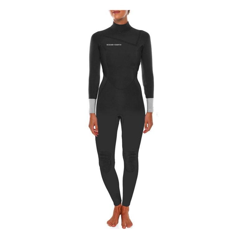 Ocean and Earth 4/3mm Womens Chest Zip Wetsuit - Black - Front