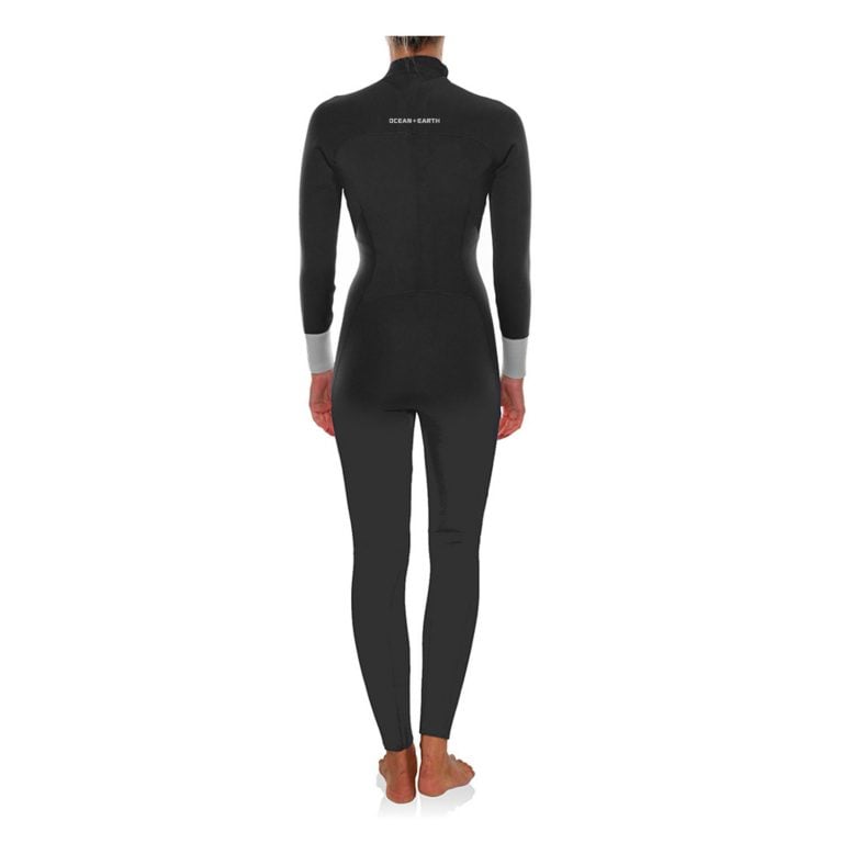 Ocean and Earth 4/3mm Womens Chest Zip Wetsuit - Black - Back