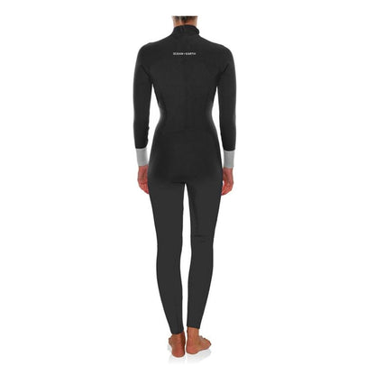 Ocean and Earth 4/3mm Womens Chest Zip Wetsuit - Black - Back