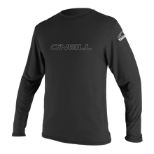 O'Neill Basic Skins Mens Long Sleeve  Sun Shirt -Black - Front