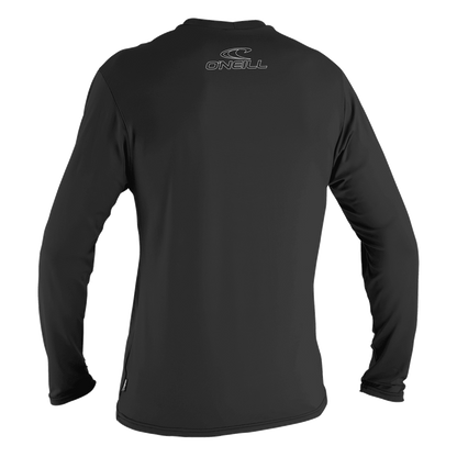O'Neill Basic Skins Mens Long Sleeve  Sun Shirt -Black - Back