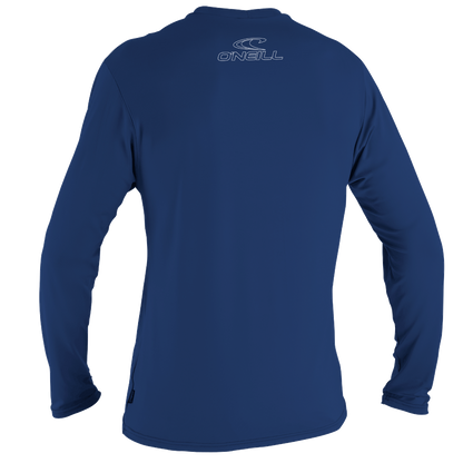 O'Neill Basic Skins Mens Long Sun Shirt - Navy - Back
