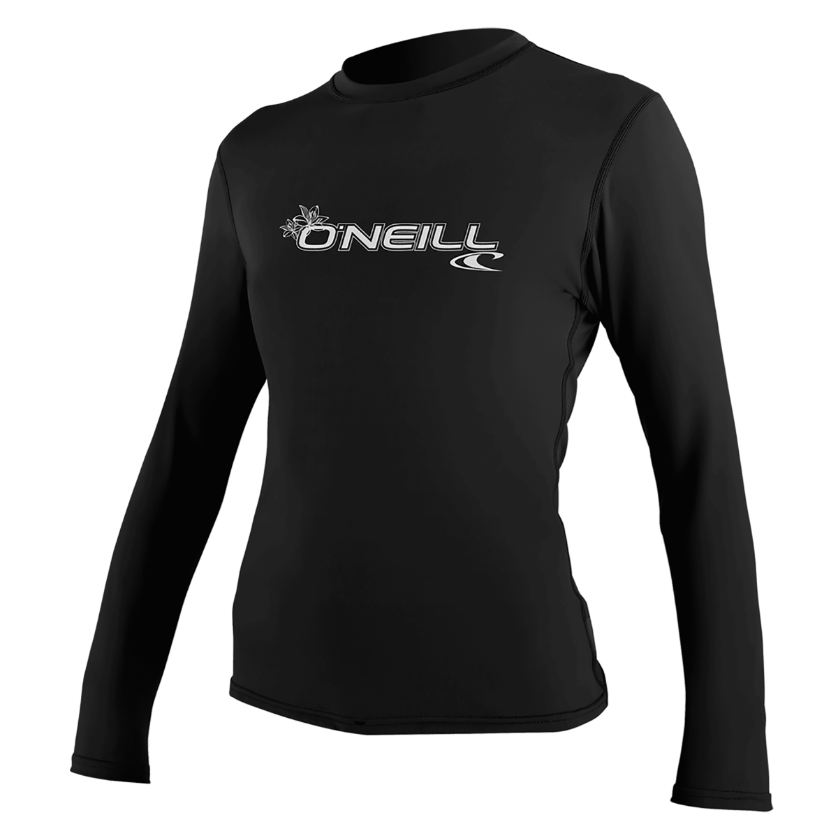 O'Neill Basic Skins Womens Long Sleeve Sun Shirt - Black - Front