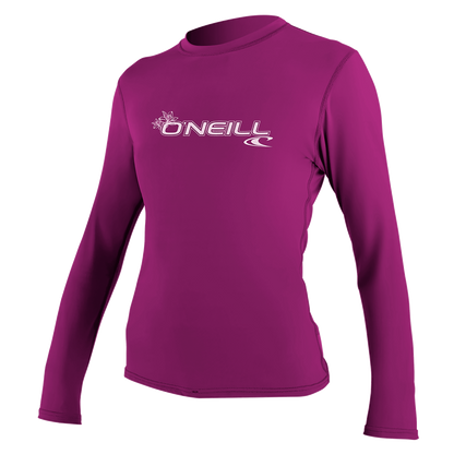 O'Neill Basic Skins Womens Long Sleeve Sun Shirt - Fox Pink - Front