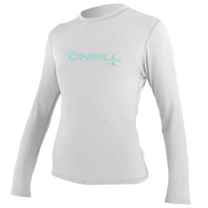 O'Neill Basic Skins Womens Long Sleeve Sun Shirt  - White - Front