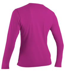 O'Neill Basic Skins Womens Long Sleeve Sun Shirt - Fox Pink - Back