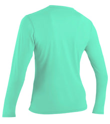 O'Neill Basic Skins Womens Long Sleeve Sun Shirt - Light Aqua - Back