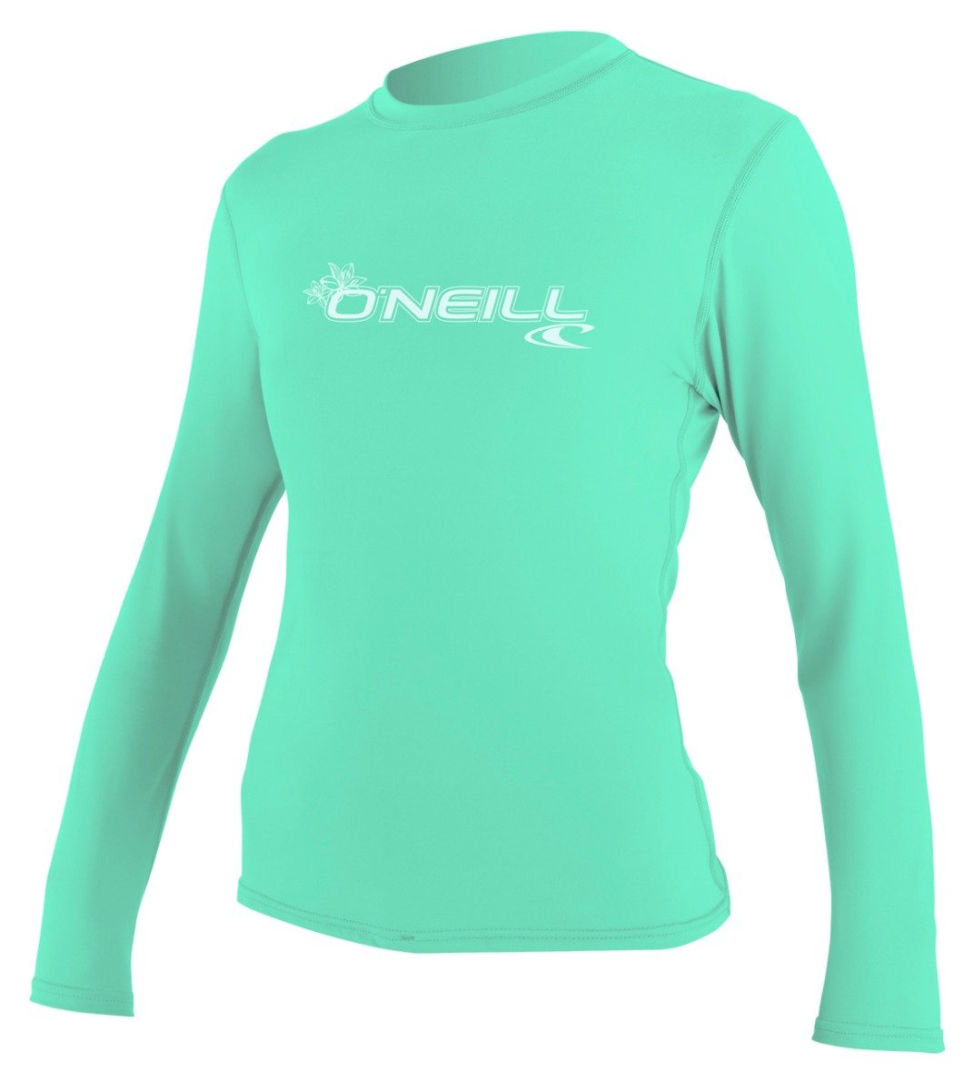 O'Neill Basic Skins Womens Long Sleeve Sun Shirt - Light Aqua - Front
