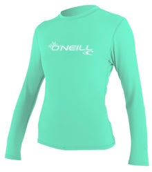 O'Neill Basic Skins Womens Long Sleeve Sun Shirt - Light Aqua - Front