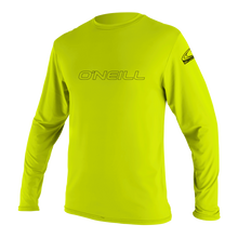 O'Neill Basic Skins Youth Long Sleeve Sun Shirt - Lime - Front