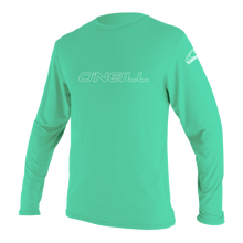 O'Neill Youth Basic Skins Long Sleeve Sun Shirt  2021 - Light Aqua - Front