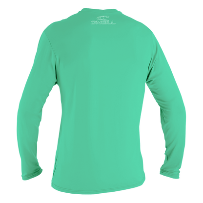 O'Neill Youth Basic Skins Long Sleeve Sun Shirt  2021 - Light Aqua - Back