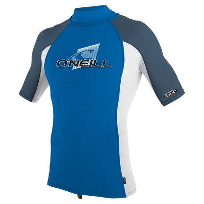 O'Neill Premium Skins Youth Turtleneck Rash Guard - Ocean/White/Copen Blue