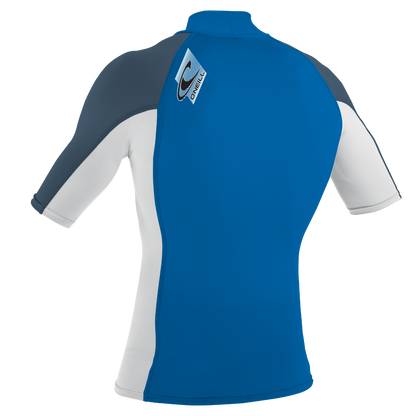 O'Neill Premium Skins Youth Turtleneck Rash Guard - Ocean/White/Copen Blue