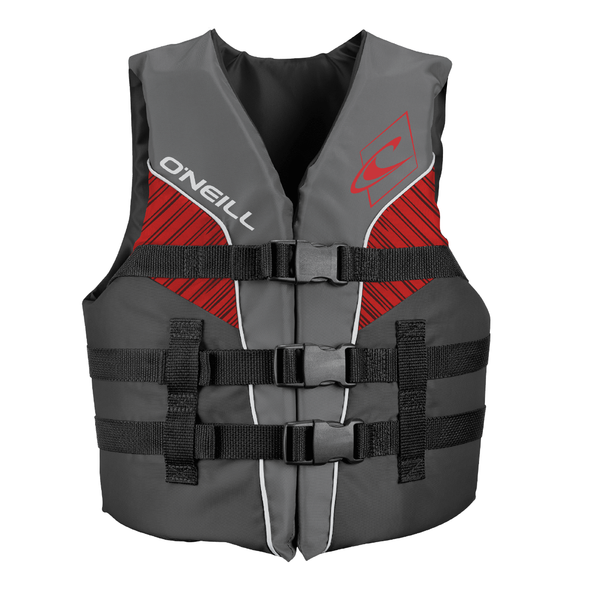 O'Neill Youth Superlite CE Vest (Age 12) SAMPLE - Smoke/Graphite/Red/White