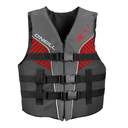 O'Neill Youth Superlite CE Vest (Age 12) SAMPLE - Smoke/Graphite/Red/White