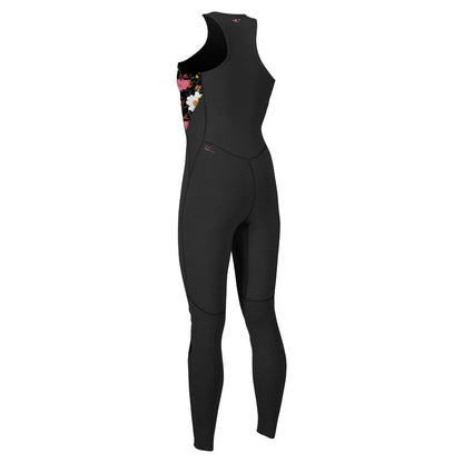 O'Neill Bahia Women's 1.5mm Front Zip Sleeveless Wetsuit - Black / Bluemchen / Black
