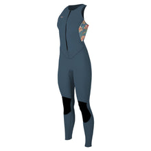 O'Neill Womens Bahia 1.5mm Front Zip Sleeveless Summer Wetsuit in Copenblu / Painted Tropics