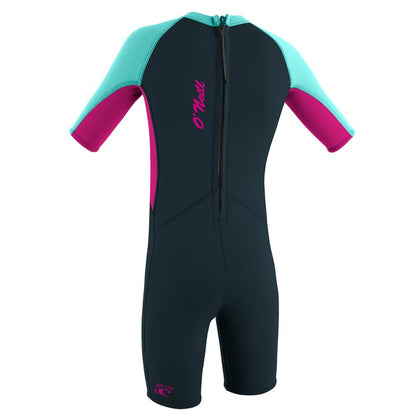 O'Neill Toddlers Reactor 2 2mm Girls Shorty Wetsuit 2024 - Slate
