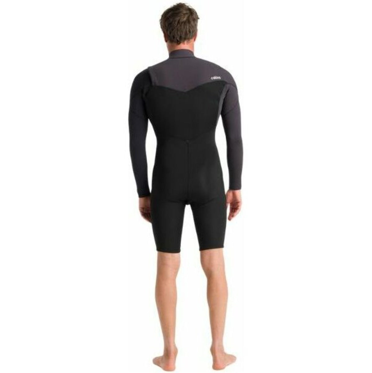 C-Skins Session 3/2mm Long Sleeve Chest Zip Shorty Wetsuit 2025 - Black