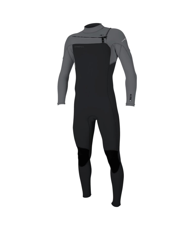 O'Neill Hammer 3/2mm Chest Zip Summer Wetsuit in Tempered Steel / Smoke