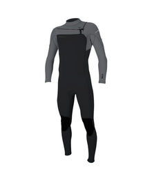 O'Neill Hammer 3/2mm Chest Zip Summer Wetsuit in Tempered Steel / Smoke