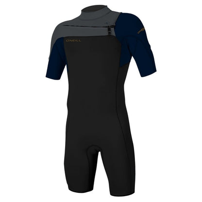 O'Neill Hammer 2mm Chest Zip Shorty in Black / Abyss / Graphite