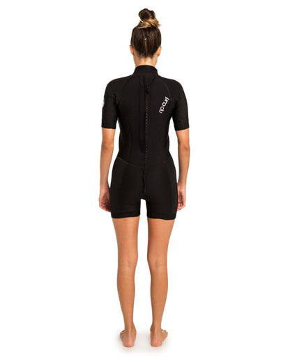 Rip Curl Dawn Patrol 2mm Womens Shortie Wetsuit - Black - Back