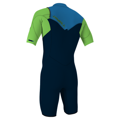 O'Neill Hammer 2mm Men's Chest Zip Shorty Wetsuit - Abyss/Dayglo/Ocean