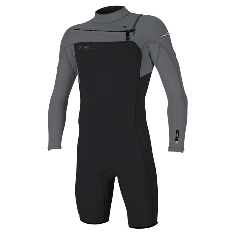 O'Neill Hammer 2mm Men's Chest Zip LS Shorty Wetsuit 2026 - Tempered Steel / Smoke