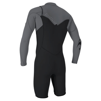 O'Neill Hammer 2mm Men's Chest Zip LS Shorty Wetsuit 2026 - Tempered Steel / Smoke