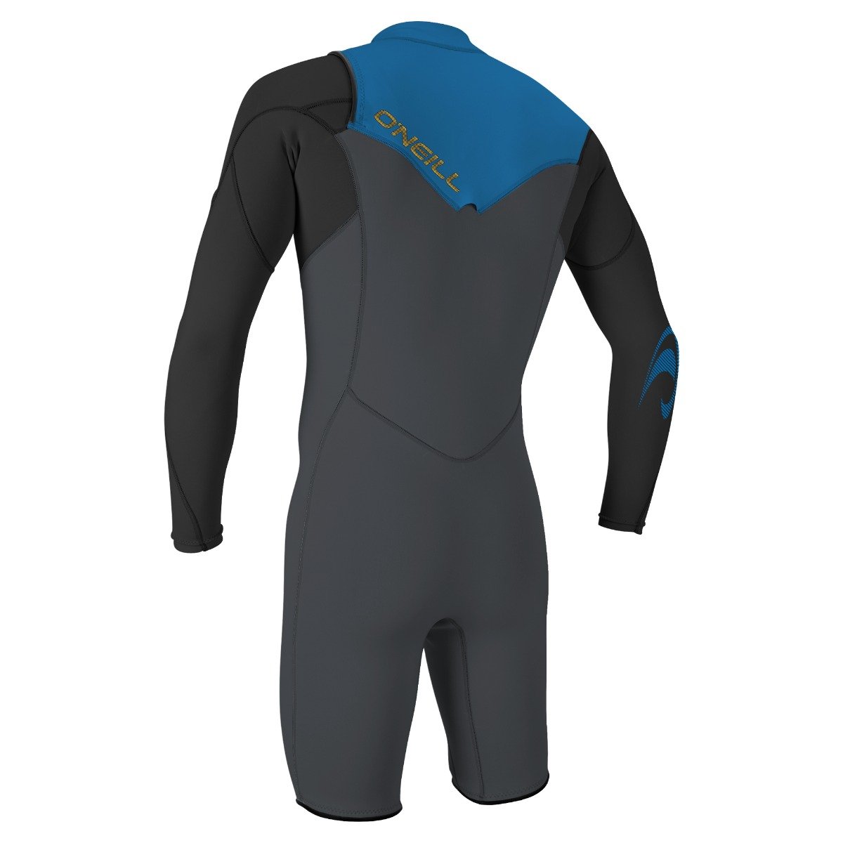O'Neill Hammer 2mm Men's Chest Zip LS Shorty Wetsuit 2025 - Graphite / Black / Ocean