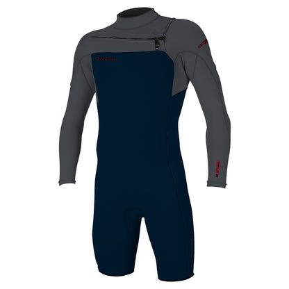O'Neill Hammer 2mm Chest Zip Long Arm Shorty Wetsuit in Abyss / Graphite